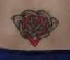 celtic heart lower back tat